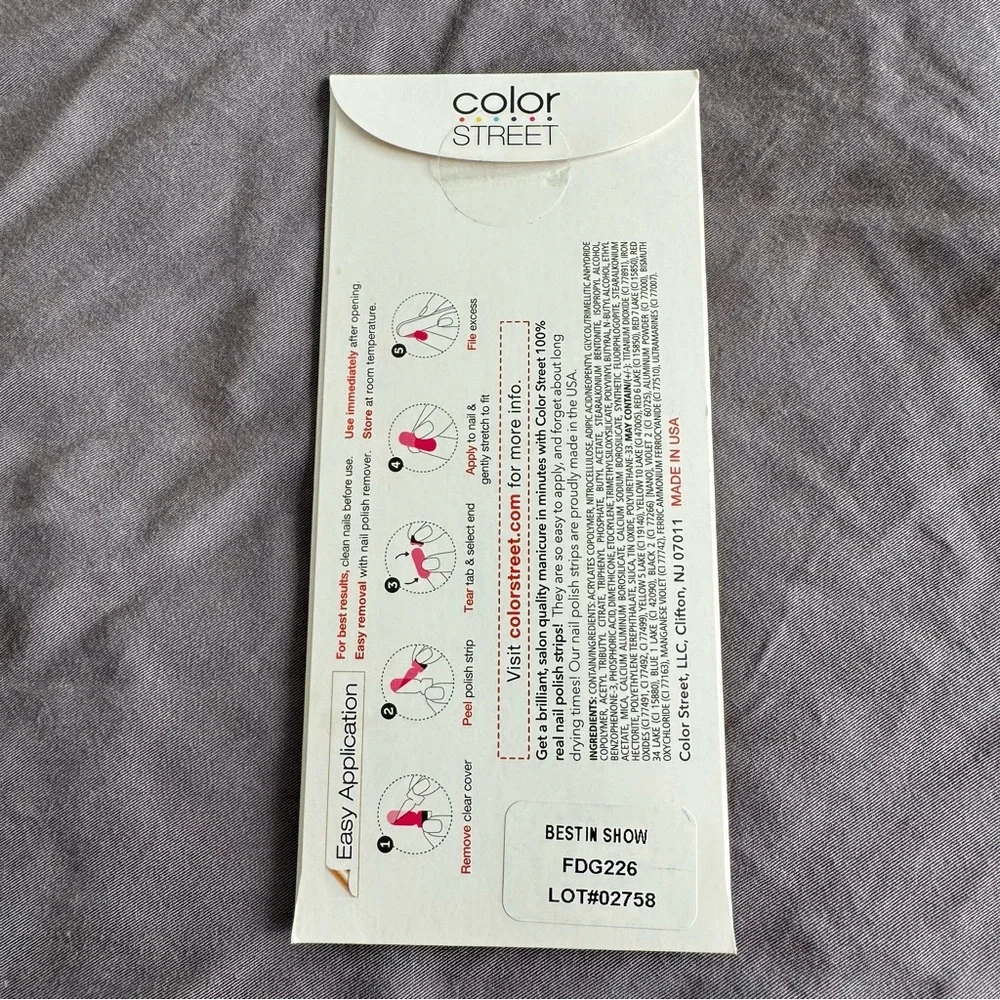 *Retired, HTF* Color Street: Best in Show | Maroon Gold Glitter Fall Autumn - Picture 4 of 11